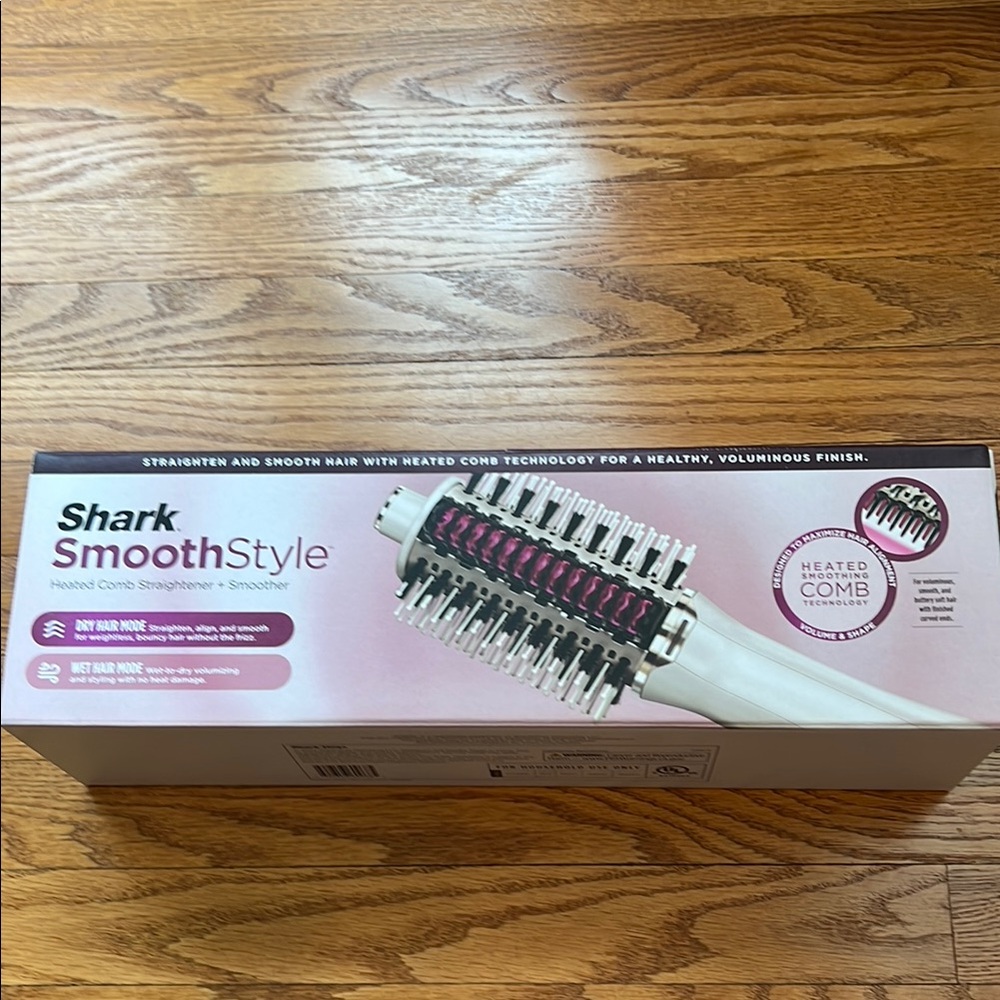 SmoothStyle Heated Hair Comb - White and Pink